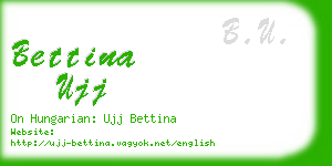 bettina ujj business card